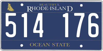 RI license plate 514176