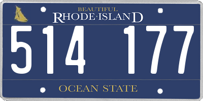RI license plate 514177