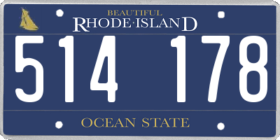 RI license plate 514178