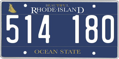 RI license plate 514180