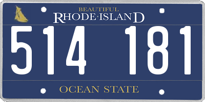 RI license plate 514181