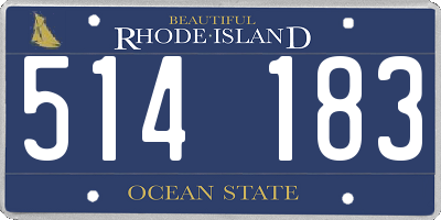 RI license plate 514183