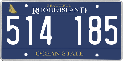 RI license plate 514185