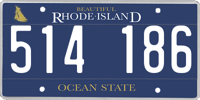 RI license plate 514186