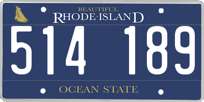 RI license plate 514189