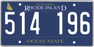RI license plate 514196