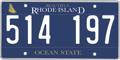 RI license plate 514197
