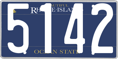 RI license plate 5142