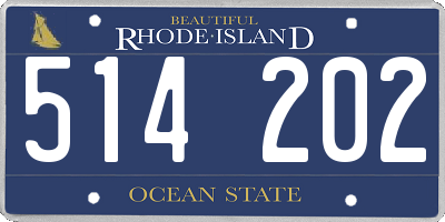 RI license plate 514202