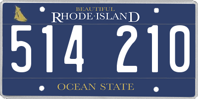 RI license plate 514210