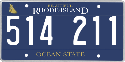 RI license plate 514211