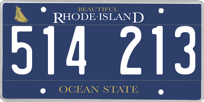 RI license plate 514213