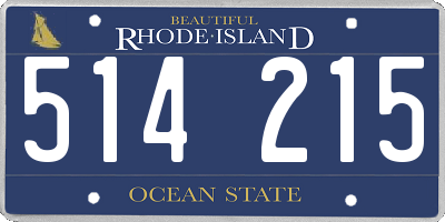 RI license plate 514215
