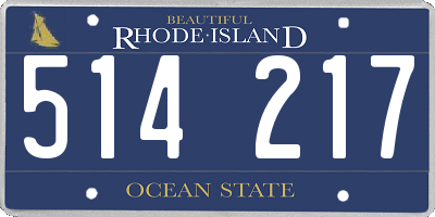 RI license plate 514217
