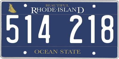 RI license plate 514218