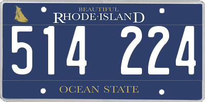 RI license plate 514224