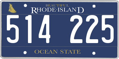 RI license plate 514225