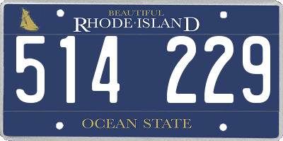 RI license plate 514229