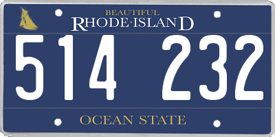 RI license plate 514232