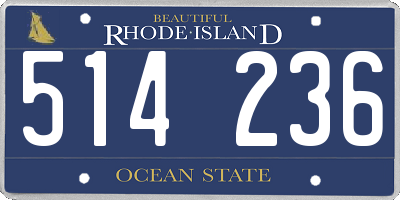 RI license plate 514236