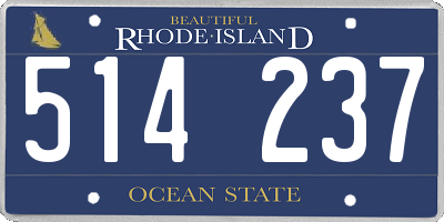 RI license plate 514237