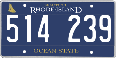 RI license plate 514239