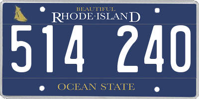 RI license plate 514240
