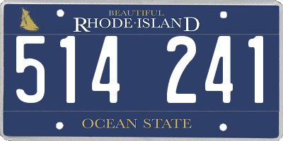 RI license plate 514241