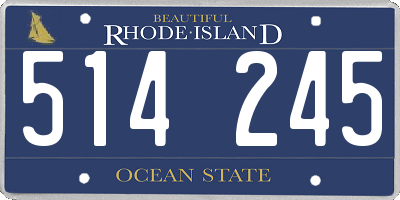 RI license plate 514245