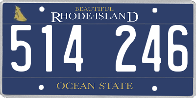 RI license plate 514246