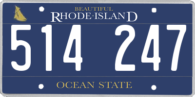 RI license plate 514247