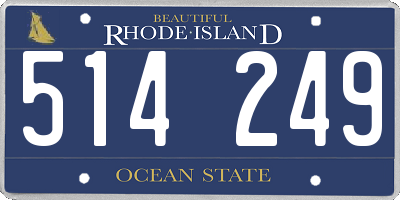 RI license plate 514249