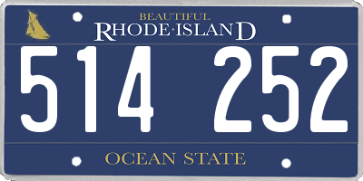 RI license plate 514252