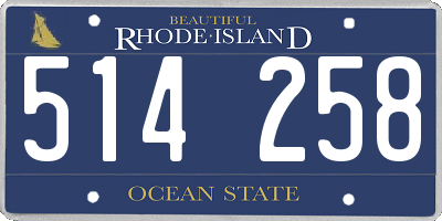 RI license plate 514258