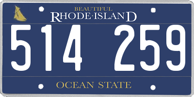 RI license plate 514259