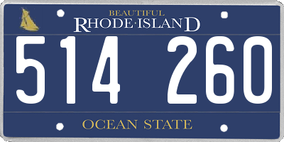 RI license plate 514260