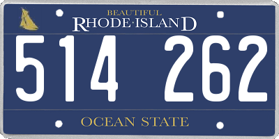 RI license plate 514262