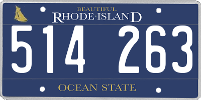 RI license plate 514263