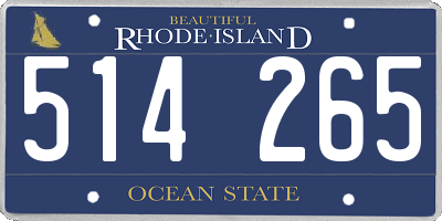 RI license plate 514265
