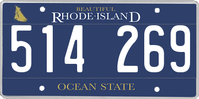 RI license plate 514269