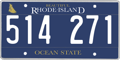 RI license plate 514271