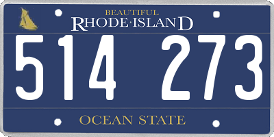 RI license plate 514273
