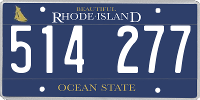 RI license plate 514277