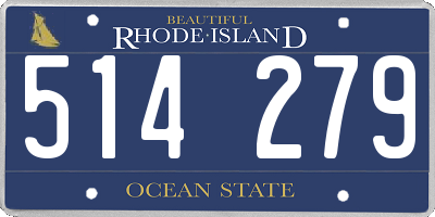 RI license plate 514279