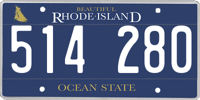 RI license plate 514280