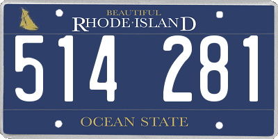 RI license plate 514281