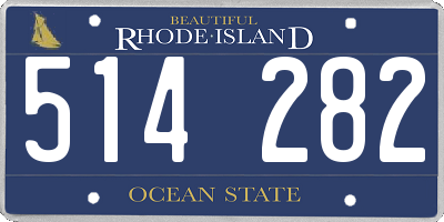 RI license plate 514282