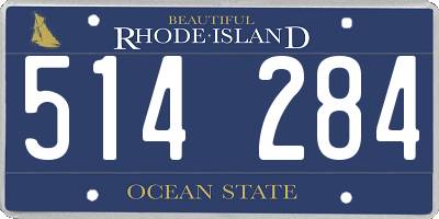 RI license plate 514284