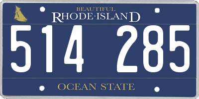 RI license plate 514285