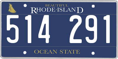 RI license plate 514291